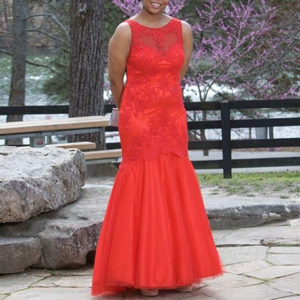 Clarisse Mermaid Style Red Prom Dress